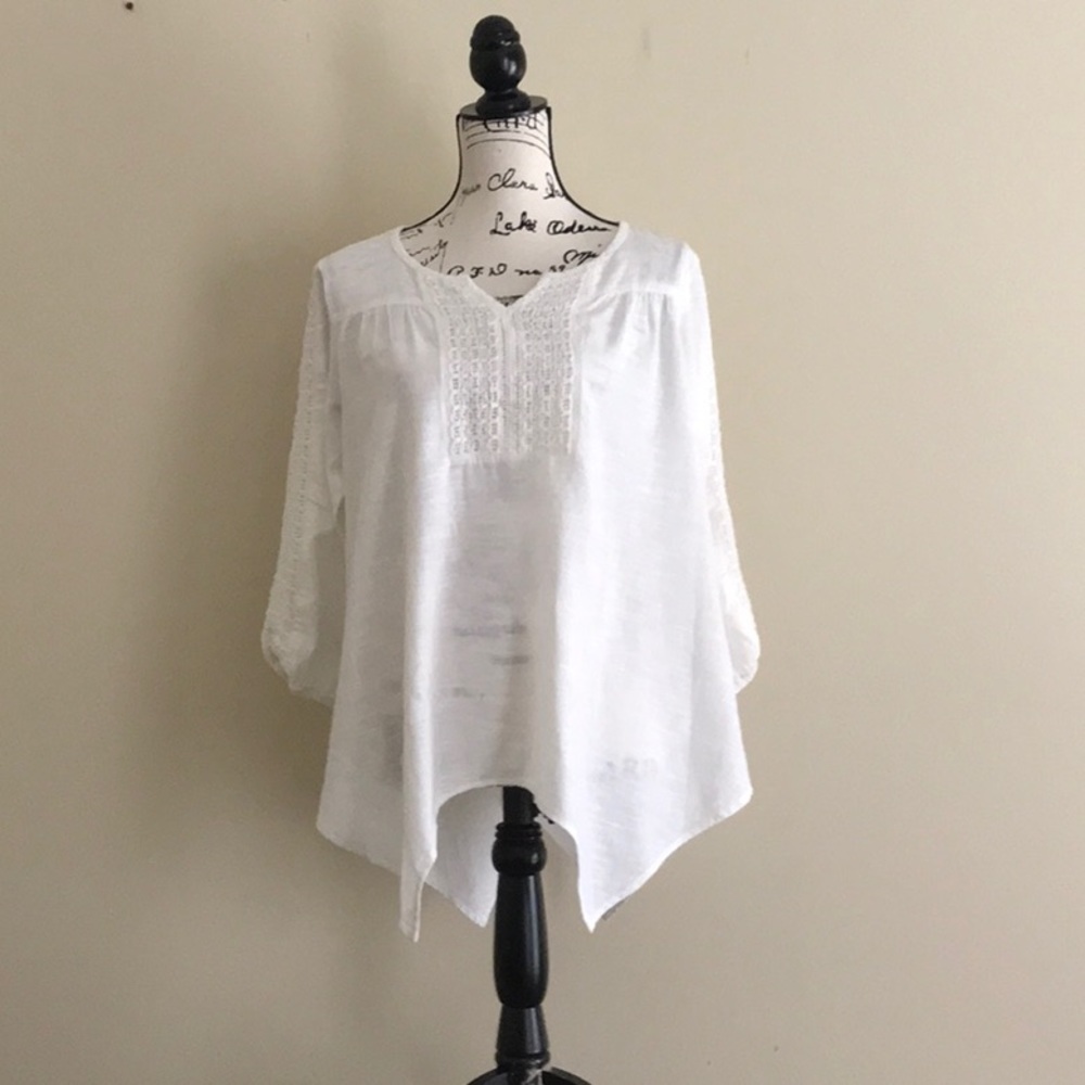 White boho blouse